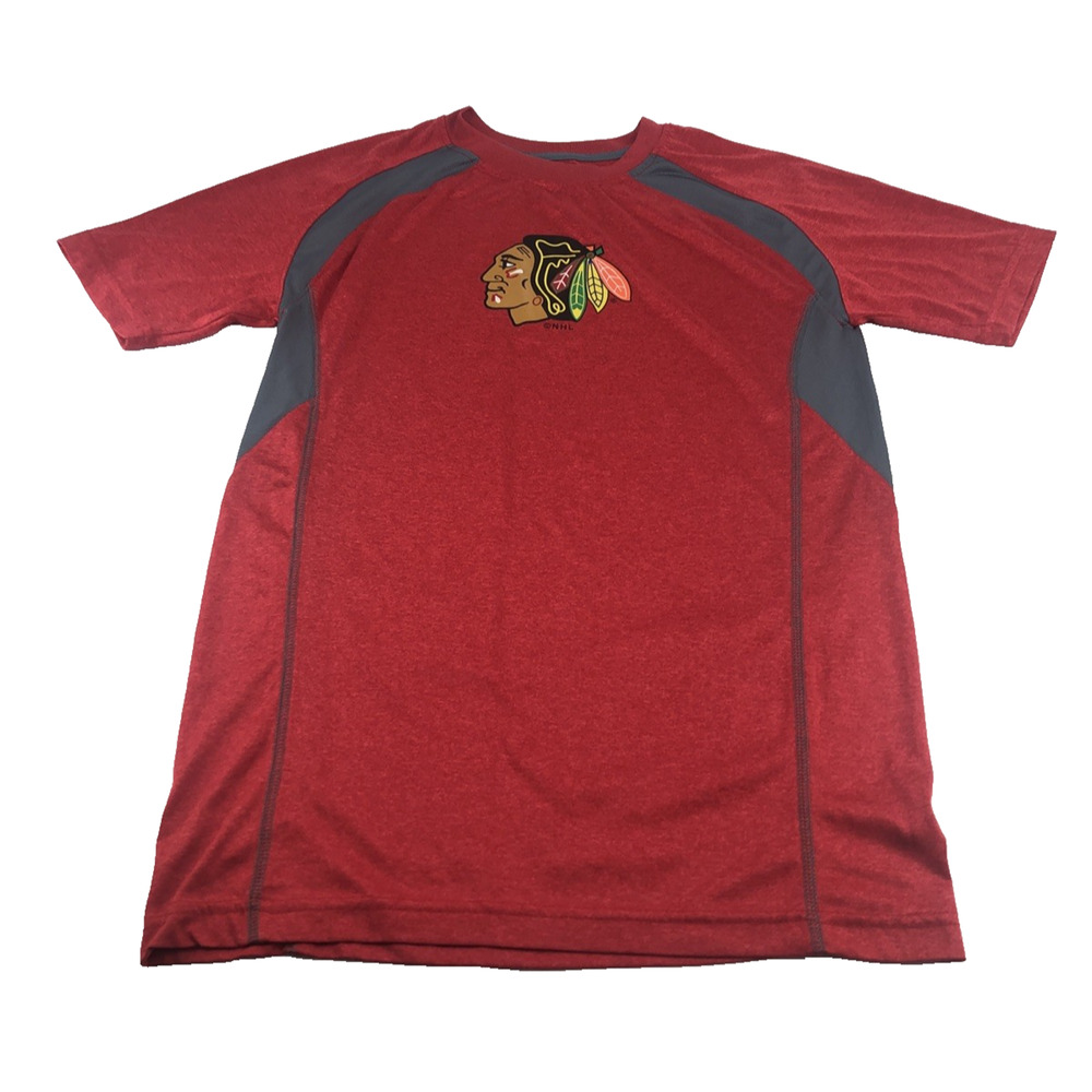 NHL Chicago‎ Blackhawks Men's Shirt Small Red Gray 104648 Short Sleeve Hockey